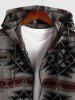 Men's Ethnic Aztec Printed Zip Fly Woolen Coat -  