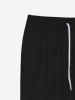 Pantalon de Survêtement Simple en Couleur Unie avec Cordon de Serrage Style Gothique pour Hommes - Noir 3XL