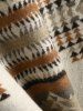 Woolen Aztec Ethnic Geometric Print Pocket Hooded Coat -  