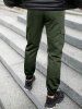 Pantalon Cargo de Jongging en Couleur Unie avec Poches Zippées Design à Cordon - Vert profond XXL