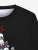 Sweat-shirt Imprimé Élément de Noël Style Gothique pour Homme - Noir L