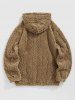 Men's Bear Patched Design Argyle Textured Kangaroo Pocket Pullover Hoodie -  