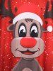 Ensemble de Pyjama Haut de Noël 3D Etoile et Carreaux Imprimés Grande Taille - Rouge XL