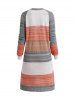 Contrast Colorblock Textured Knit Open Front Long Sleeve Cardigan -  