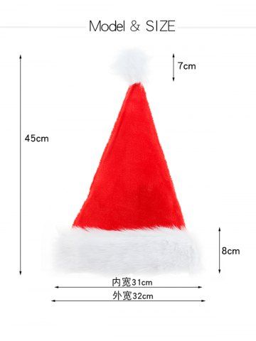 Fashion Christmas Fluffy Fur Trim Two Tone Hat