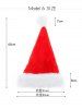 Chapeau de Noël à Deux Tons à Bordure en Fourrure - Rouge 