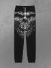 Pantalon de Survêtement D'Halloween Gothique 3D Crâne Imprimé avec Poches à Cordon - Noir XS