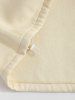 Fleece Lined Colorblock Letter Terry Embroidery Quarter Zip Toggle Drawstring Sweatshirt -  