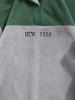 Men's Two Tone Colorblock NEW YORK Embroidered Quarter Zip Pullover Sweatshirt -  