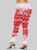 Plus Size Christmas Snowflake Snowman Tree Branch Elk Print Pajama Set -  