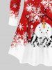 Ensemble Pyjama à Imprimé Élément de Noël Grande Taille - Rouge M