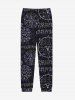 Pantalon de Survêtement Imprimé Symbole Géométrique Style Gothique à Cordon de Serrage pour Hommes - Noir M