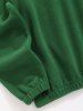 Men's PARIS Embroidered Fuzzy Polar Fleece Quarter Zip Stand Collar Pullover Sweatshirt -  