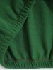 Men's PARIS Embroidered Fuzzy Polar Fleece Quarter Zip Stand Collar Pullover Sweatshirt -  