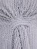 Plus Size Tulip Hem Ruched V Neck Textured Eyelash Sweater -  