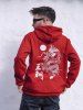 Dynasty Chinese Character Dragon Oriental Graphic Fleece Lining Pullover Hoodie -  