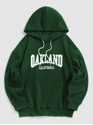 OAKLAND Embroider Fleece-lined Hoodie -  