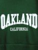 OAKLAND Embroider Fleece-lined Hoodie -  