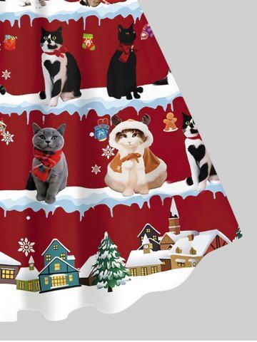 Plus size christmas outlet cat dress