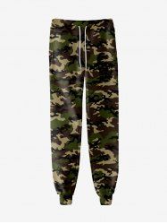 Gothic Camouflage Drawstring Pockets Sweatpants For Men -  