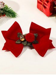 Fashion Christmas Bowknot Bell Hair Clip -  