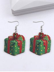 Christmas Gift Shape Drop Earrings -  