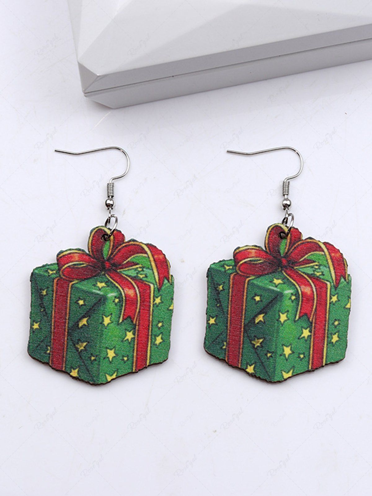 Online Christmas Gift Shape Drop Earrings  