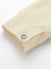 Men's Solid Color Textured Single-breasted Front Pocket Design Thermal Warm Fleece-lined Hooded Jacket -  