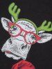 Cute Santa Claus Christmas Element Print Short Sleeve T-shirt -  
