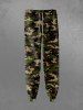 Gothic Camouflage Drawstring Pockets Sweatpants For Men -  