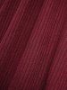 Pull Cape à Capuche Côtelé Texturé de Grande Taille à Ourlet en Dentelle avec Rivet et Col en Forme de Cœur - Rouge foncé 2X | US 18-20