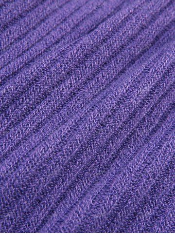 Plus Size Lace Up Two Tone Patchwork Crisscross Panel Asymmetrical Textured Ribbed Sweater Dress