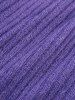Robe Pull Asymétrique Texturée Bicolore Panneau Croisé de Grande Taille à Lacets - Pourpre  L | US 12