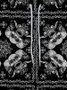 Gothic Vintage Skulls Pentagram Cross Graphic Print Drawstring Pocket Sweatpants For Men - Noir XS