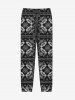 Gothic Vintage Skulls Pentagram Cross Graphic Print Drawstring Pocket Sweatpants For Men - Noir XS