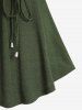 Plus Size Ruched Tie Crisscross Surplice Off The Shoulder V Neck Long Sleeve Top -  