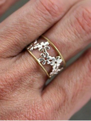 Sunflower Shaped Open Adjusted Ring