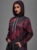 Gothic Tie Dye Pockets Drawstring Hoodie -  