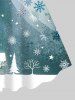 Renaissance Plus Size Christmas Tree Snowflake Castle Angel Stars Galaxy Print Ombre A Line Tank Dress -  