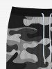 Pantalon de Survêtement Camouflage Gothique Imprimé avec Poche à Cordon - Noir 3XL