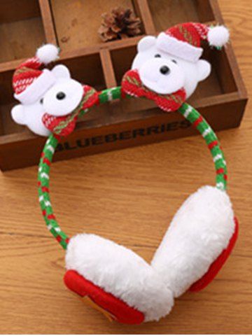 Christmas Hat Santa Clause Bear Star Warm Earmuffs
