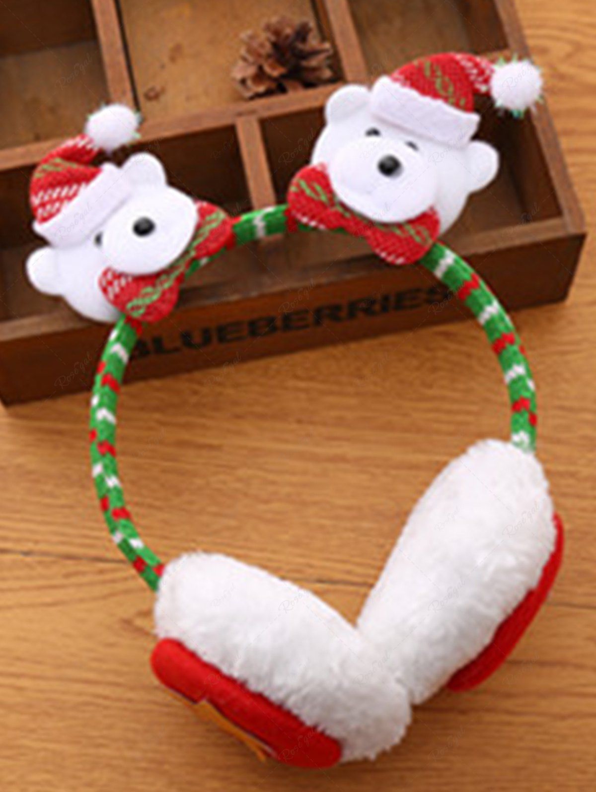 Trendy Christmas Hat Santa Clause Bear Star Warm Earmuffs  