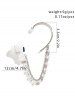 Fashion Faux Pearl Tassel Chain Ear Cuff -  