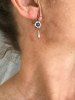 Vintage Flower Drop Earrings -  