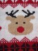 Christmas Tree Snowflake Elk Graphic Crew Neck Ugly Sweater -  