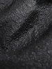 Gothic Crack Textured Floral Lace Trim Hook and Eye Ruffles Asymmetric High Low Long Sleeves Coat -  