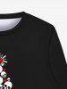 Gothic Skulls Triangle Print Crew Neck Sweatshirt For Men -  