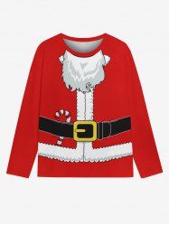 Gothic Christmas Santa Clause Beard Candy Belt 3D Print T-shirt For Men -  