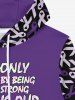 Gothic Ribbons Paisley Skull Print Fleece Lining Drawstring Hoodie For Men -  