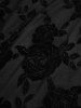 Jupe Ligne A Asymétrique Rose Superposée en Maille de Grande Taille avec Œillet - Noir 2X | US 18-20